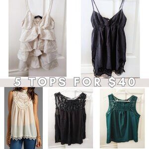 5 Tops for $40